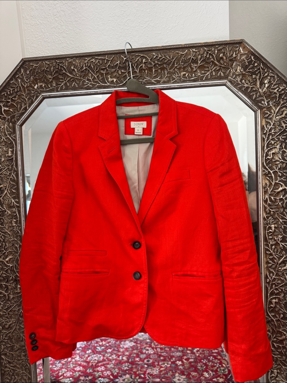 J. Crew Bright Red Women's Tailored Blazer